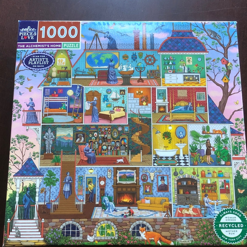 EeBoo The Alchemist’s Home 1000 piece puzzle.